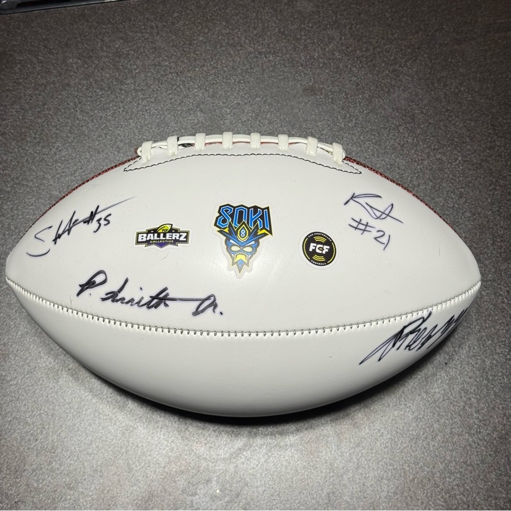 FCF 8OKI Ballerz Collective Signed‎ Football w/ Multiple Player Autographs
